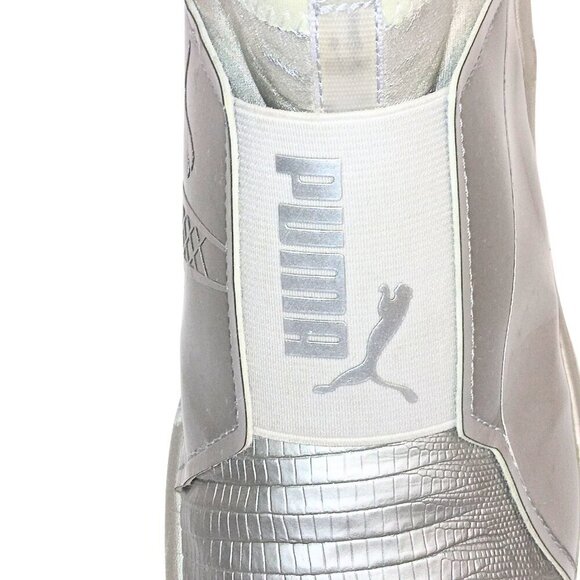 WOMEN'S PUMA SNEAKERS SILVER METALLIC ENZO ETYLE W/ SOFT SOLE | SIZE 8 - Picture 6 of 6